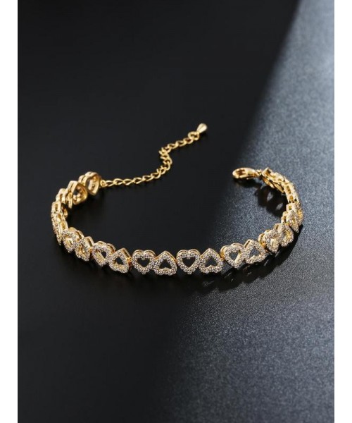 Heart Design Cute Summer Bracelets, Artificial Zircon Decor Matching Dainty Jewelry for Fall Festival Party, Daily Clothing Decor for Back To School, Matching Bracelets,&nbsp;Fall Outfits, Fall Freshness