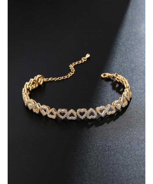 Heart Design Cute Summer Bracelets, Artificial Zircon Decor Matching Dainty Jewelry for Fall Festival Party, Daily Clothing Decor for Back To School, Matching Bracelets,&nbsp;Fall Outfits, Fall Freshness