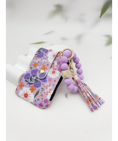 Women's Boho Style Beaded & Tassel Decorated Keychain with Flower Pattern Wallet, Cute Fall Trendy Keychain, Chic Gorgeous Keychain for Key & Bag Decor, Fall Outfits, Fall Freshness Women's Boho Style Beaded & Tassel Decorated Keychain with Flower Pattern Wallet, Cute Fall Trendy Keychain, Chic Gorgeous Keychain for Key & Bag Decor, Fall Outfits, Fall Freshness