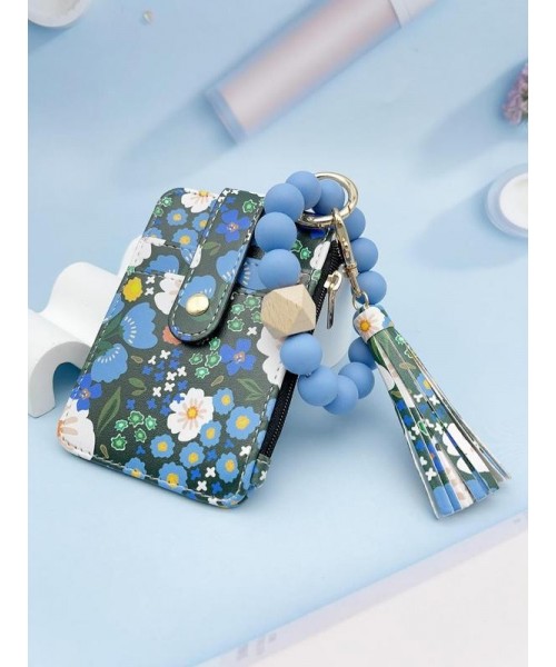 Women's Boho Style Beaded & Tassel Decorated Keychain with Flower Pattern Wallet, Cute Fall Trendy Keychain, Chic Gorgeous Keychain for Key & Bag Decor, Fall Outfits, Fall Freshness Women's Boho Style Beaded & Tassel Decorated Keychain with Flower Pattern Wallet, Cute Fall Trendy Keychain, Chic Gorgeous Keychain for Key & Bag Decor, Fall Outfits, Fall Freshness