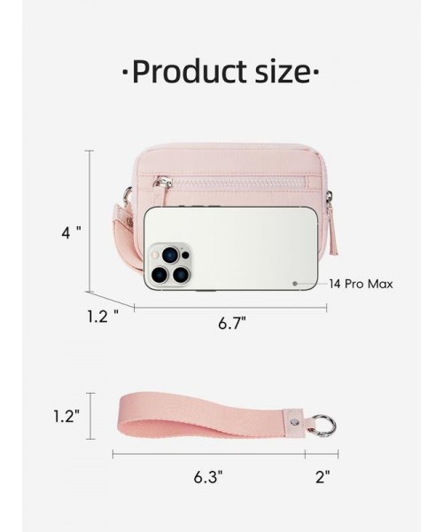 Puffer Wristlet Wallets for Women Nylon Quilted Wallet with 3 Zipper Purse for Travel Credit Card Holder Phone Organizer