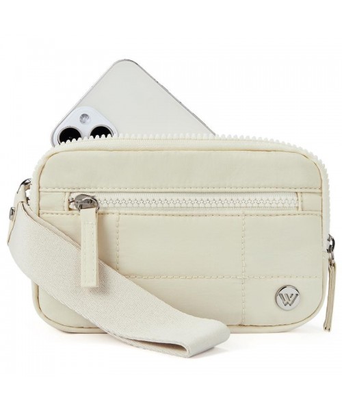 Puffer Wristlet Wallets for Women Nylon Quilted Wallet with 3 Zipper Purse for Travel Credit Card Holder Phone Organizer