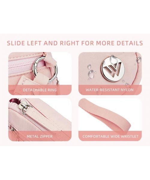 Puffer Wristlet Wallets for Women Nylon Quilted Wallet with 3 Zipper Purse for Travel Credit Card Holder Phone Organizer