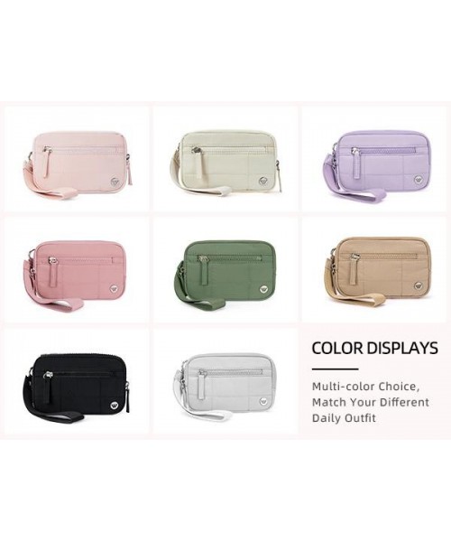 Puffer Wristlet Wallets for Women Nylon Quilted Wallet with 3 Zipper Purse for Travel Credit Card Holder Phone Organizer