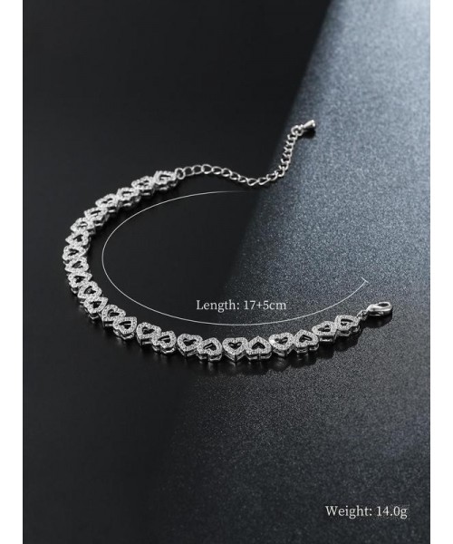 Heart Design Cute Summer Bracelets, Artificial Zircon Decor Matching Dainty Jewelry for Fall Festival Party, Daily Clothing Decor for Back To School, Matching Bracelets, Fall Outfits, Fall Freshness Heart Design Cute Summer Bracelets, Artificial Zircon Decor Matching Dainty Jewelry for Fall Festival Party, Daily Clothing Decor for Back To School, Matching Bracelets, Fall Outfits, Fall Freshness
