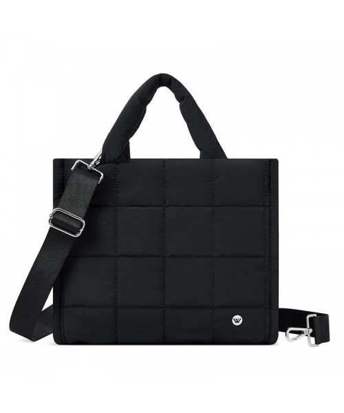 [Medium Version] Medium Puffer Tote Bag Quilted Crossbody Bags for Women Puffy Purse Nylon Shoulder Handbag with Adjustable Strap
