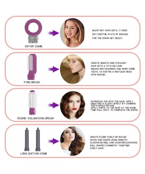 5 in 1 Hair Dryer Brush, 1 Set Hair Dryer & Hair Styler, Hair Styling Tool for Women, Professional Hair Styling Tools for Home & Salon Use 5 in 1 Hair Dryer Brush, 1 Set Hair Dryer & Hair Styler, Hair Styling Tool for Women, Professional Hair Styling Tools for Home & Salon Use