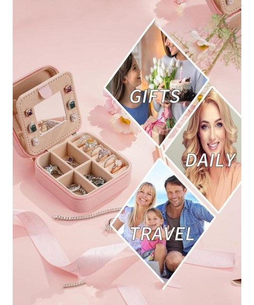 Portable Jewelry Box with Mirror for Gift, Summer Stylish Sequin Decorated Letter Pattern Jewelry Organizer, Cute Zipper Jewelry Storage Box for Women and Girls As Gift, Jewelry Case Room Accessories Portable Jewelry Box with Mirror for Gift, Summer Stylish Sequin Decorated Letter Pattern Jewelry Organizer, Cute Zipper Jewelry Storage Box for Women and Girls As Gift, Jewelry Case Room Accessories