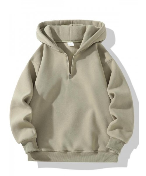 Men's Regular Fit Solid Half Zip Drop Shoulder Essentials Hoodie, Menswear Casual Plain Longsleeves Hooded Pullover Sweatshirt for Fall & Winter, Fallfreshness, Drippy Outfits, Streetwear, Men's Going Out Outfit Vintage Clothing, Fall Outfits Men's Regular Fit Solid Half Zip Drop Shoulder Essentials Hoodie, Menswear Casual Plain Longsleeves Hooded Pullover Sweatshirt for Fall & Winter, Fallfreshness, Drippy Outfits, Streetwear, Men's Going Out Outfit Vintage Clothing, Fall Outfits