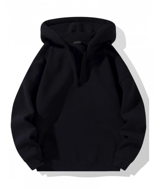 Men's Regular Fit Solid Half Zip Drop Shoulder Essentials Hoodie, Menswear Casual Plain Longsleeves Hooded Pullover Sweatshirt for Fall & Winter, Fallfreshness, Drippy Outfits, Streetwear, Men's Going Out Outfit Vintage Clothing, Fall Outfits Men's Regular Fit Solid Half Zip Drop Shoulder Essentials Hoodie, Menswear Casual Plain Longsleeves Hooded Pullover Sweatshirt for Fall & Winter, Fallfreshness, Drippy Outfits, Streetwear, Men's Going Out Outfit Vintage Clothing, Fall Outfits