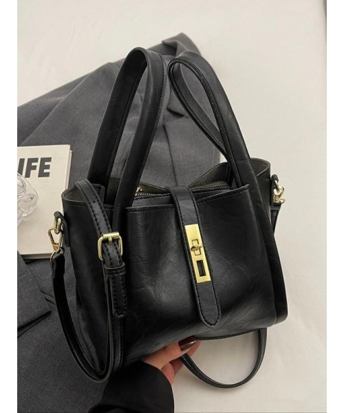 Women's Elegant Minimalist Handbag, Trendy Vintage Bucket Bag, Chic All-match Handbag for Daily & Work Use