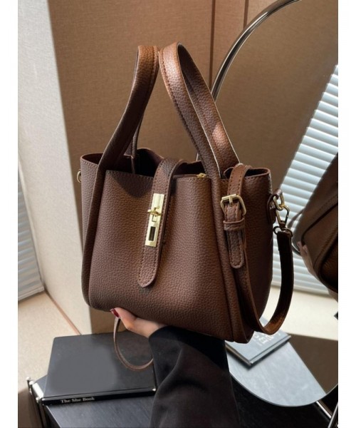 Women's Elegant Minimalist Handbag, Trendy Vintage Bucket Bag, Chic All-match Handbag for Daily & Work Use