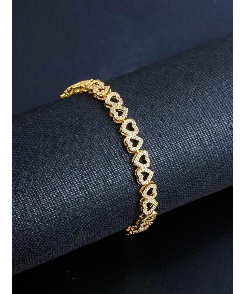 Heart Design Cute Summer Bracelets, Artificial Zircon Decor Matching Dainty Jewelry for Fall Festival Party, Daily Clothing Decor for Back To School, Matching Bracelets, Fall Outfits, Fall Freshness Heart Design Cute Summer Bracelets, Artificial Zircon Decor Matching Dainty Jewelry for Fall Festival Party, Daily Clothing Decor for Back To School, Matching Bracelets, Fall Outfits, Fall Freshness