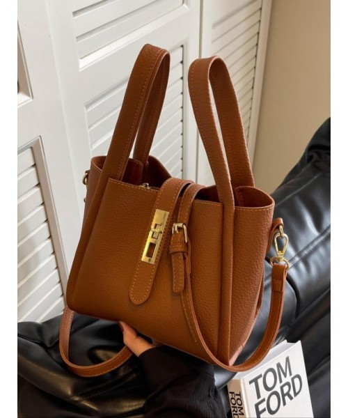 Women's Elegant Minimalist Handbag, Trendy Vintage Bucket Bag, Chic All-match Handbag for Daily & Work Use