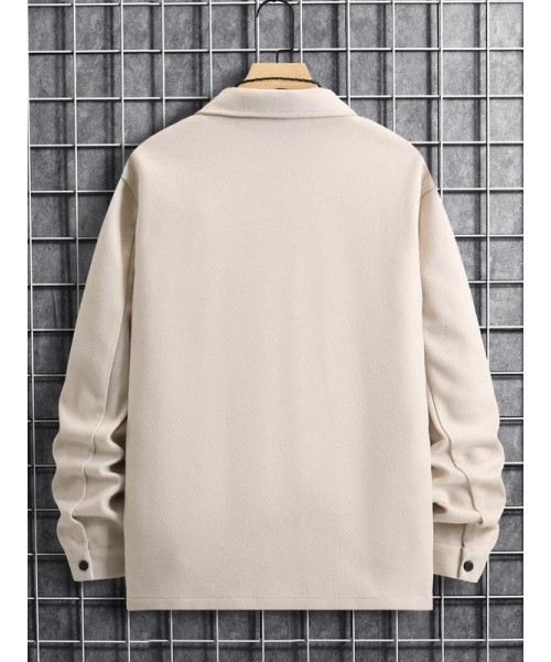 Men's Plain Long Sleeve Jacket, Men Designer Clothes, Casual Classic Button Front Flap Pocket Collared Outerwear for Fall, Designer Jacket Streetwear for Fall, Going Out Tops, Fall Outfits, Earthtone Fallfreshness Men's Plain Long Sleeve Jacket, Men Designer Clothes, Casual Classic Button Front Flap Pocket Collared Outerwear for Fall, Designer Jacket Streetwear for Fall, Going Out Tops, Fall Outfits, Earthtone Fallfreshness