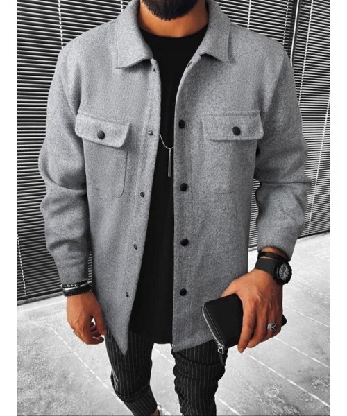 Men's Plain Long Sleeve Jacket, Men Designer Clothes, Casual Classic Button Front Flap Pocket Collared Outerwear for Fall, Designer Jacket Streetwear for Fall, Going Out Tops, Fall Outfits, Earthtone Fallfreshness Men's Plain Long Sleeve Jacket, Men Designer Clothes, Casual Classic Button Front Flap Pocket Collared Outerwear for Fall, Designer Jacket Streetwear for Fall, Going Out Tops, Fall Outfits, Earthtone Fallfreshness
