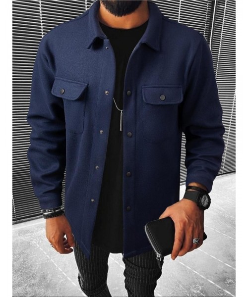 Men's Plain Long Sleeve Jacket, Men Designer Clothes, Casual Classic Button Front Flap Pocket Collared Outerwear for Fall, Designer Jacket Streetwear for Fall, Going Out Tops, Fall Outfits, Earthtone Fallfreshness Men's Plain Long Sleeve Jacket, Men Designer Clothes, Casual Classic Button Front Flap Pocket Collared Outerwear for Fall, Designer Jacket Streetwear for Fall, Going Out Tops, Fall Outfits, Earthtone Fallfreshness
