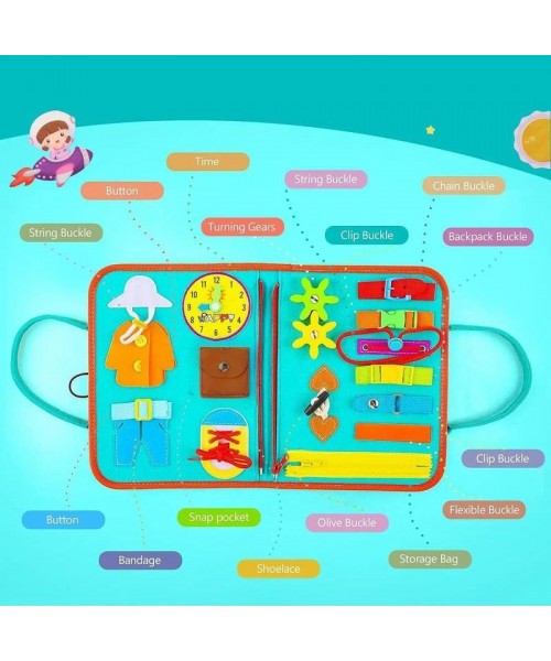 Busy Board Montessori Toy, Early Learning Handheld Activity Sensory Educational Board Toy, Thanksgiving Christmas Gift Set Busy Board Montessori Toy, Early Learning Handheld Activity Sensory Educational Board Toy, Thanksgiving Christmas Gift Set