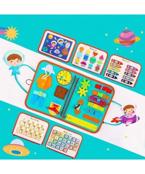 Busy Board Montessori Toy, Early Learning Handheld Activity Sensory Educational Board Toy, Thanksgiving Christmas Gift Set Busy Board Montessori Toy, Early Learning Handheld Activity Sensory Educational Board Toy, Thanksgiving Christmas Gift Set