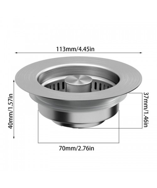 3 in 1 Kitchen Sink Drain Strainer Kitchen Gadgets, Stainless Steel Sink Stopper Kitchen Accessories, Anti-clogging Drainage Odor Filter Sink Plug for US Standard 3 1/2 Inch Drain 3 in 1 Kitchen Sink Drain Strainer Kitchen Gadgets, Stainless Steel Sink Stopper Kitchen Accessories, Anti-clogging Drainage Odor Filter Sink Plug for US Standard 3 1/2 Inch Drain