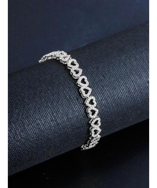 Heart Design Cute Summer Bracelets, Artificial Zircon Decor Matching Dainty Jewelry for Fall Festival Party, Daily Clothing Decor for Back To School, Matching Bracelets, Fall Outfits, Fall Freshness Heart Design Cute Summer Bracelets, Artificial Zircon Decor Matching Dainty Jewelry for Fall Festival Party, Daily Clothing Decor for Back To School, Matching Bracelets, Fall Outfits, Fall Freshness
