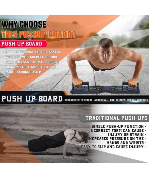 Foldable Push Up Board, 1 Count Multifunctional Push Up Board, Home Fitness Equipment for Chest Muscle Exercise, Professional Equipment for Burning Fat Foldable Push Up Board, 1 Count Multifunctional Push Up Board, Home Fitness Equipment for Chest Muscle Exercise, Professional Equipment for Burning Fat