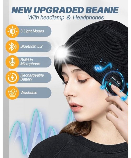 Bluetooth Beanie with LED Headlight and Removable Speakers, USB Rechargeable Knit warm winter Hat balaclava Hat for Music and Calling, sport,outdoor,Unisex Christmas Birthday Gift Bluetooth Beanie with LED Headlight and Removable Speakers, USB Rechargeable Knit warm winter Hat balaclava Hat for Music and Calling, sport,outdoor,Unisex Christmas Birthday Gift