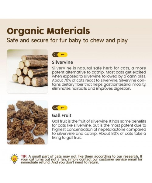 Premium Cat Chew Stick Toy, Natural Silvervine Sticks Cat Toys, Catnip Alternative Cat Chew Toys Teeth Cleaning, Matatabi Cat Treat, Edible Kitty Toys Premium Cat Chew Stick Toy, Natural Silvervine Sticks Cat Toys, Catnip Alternative Cat Chew Toys Teeth Cleaning, Matatabi Cat Treat, Edible Kitty Toys