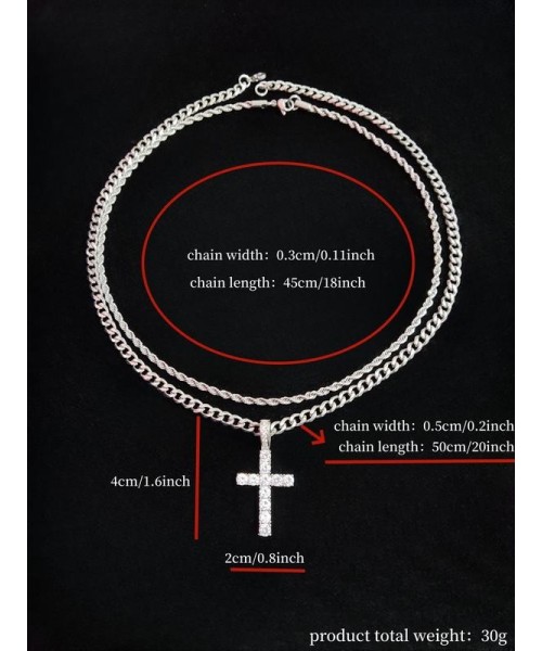 2024 Hip Hop Twist Chain Necklace & Rhinestone Cross Pendant Necklace, Birthday Gift for Bestie, Stainless Steel Matching Necklace Jewelry, Back To School Accessories, Fall Outfits, Fall Freshness Streetwear Mascs 2024 Hip Hop Twist Chain Necklace & Rhinestone Cross Pendant Necklace, Birthday Gift for Bestie, Stainless Steel Matching Necklace Jewelry, Back To School Accessories, Fall Outfits, Fall Freshness Streetwear Mascs