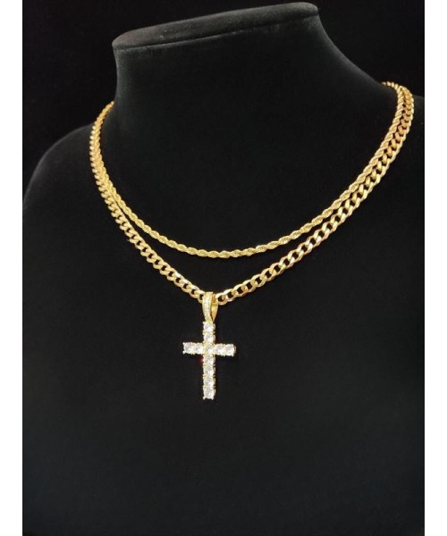 2024 Hip Hop Twist Chain Necklace & Rhinestone Cross Pendant Necklace, Birthday Gift for Bestie, Stainless Steel Matching Necklace Jewelry, Back To School Accessories, Fall Outfits, Fall Freshness Streetwear Mascs 2024 Hip Hop Twist Chain Necklace & Rhinestone Cross Pendant Necklace, Birthday Gift for Bestie, Stainless Steel Matching Necklace Jewelry, Back To School Accessories, Fall Outfits, Fall Freshness Streetwear Mascs