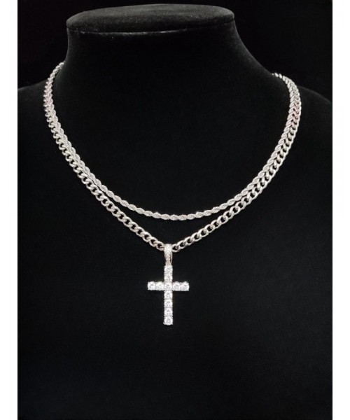 2024 Hip Hop Twist Chain Necklace & Rhinestone Cross Pendant Necklace, Birthday Gift for Bestie, Stainless Steel Matching Necklace Jewelry, Back To School Accessories, Fall Outfits, Fall Freshness Streetwear Mascs 2024 Hip Hop Twist Chain Necklace & Rhinestone Cross Pendant Necklace, Birthday Gift for Bestie, Stainless Steel Matching Necklace Jewelry, Back To School Accessories, Fall Outfits, Fall Freshness Streetwear Mascs