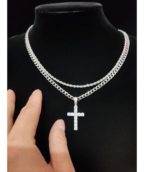2024 Hip Hop Twist Chain Necklace & Rhinestone Cross Pendant Necklace, Birthday Gift for Bestie, Stainless Steel Matching Necklace Jewelry, Back To School Accessories, Fall Outfits, Fall Freshness Streetwear Mascs 2024 Hip Hop Twist Chain Necklace & Rhinestone Cross Pendant Necklace, Birthday Gift for Bestie, Stainless Steel Matching Necklace Jewelry, Back To School Accessories, Fall Outfits, Fall Freshness Streetwear Mascs