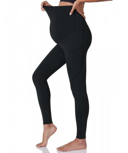 Women's Maternity Workout Leggings Over The Belly Pregnancy Yoga Pants with Pockets Soft Activewear Work Pants maternity solid pregnancy supply Women's Maternity Workout Leggings Over The Belly Pregnancy Yoga Pants with Pockets Soft Activewear Work Pants maternity solid pregnancy supply