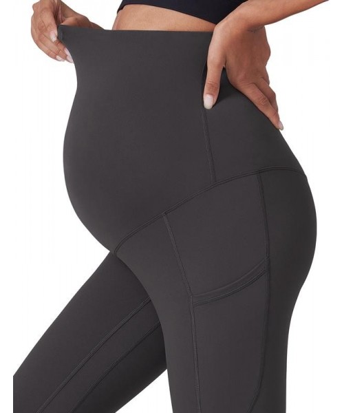Women's Maternity Workout Leggings Over The Belly Pregnancy Yoga Pants with Pockets Soft Activewear Work Pants maternity solid pregnancy supply Women's Maternity Workout Leggings Over The Belly Pregnancy Yoga Pants with Pockets Soft Activewear Work Pants maternity solid pregnancy supply