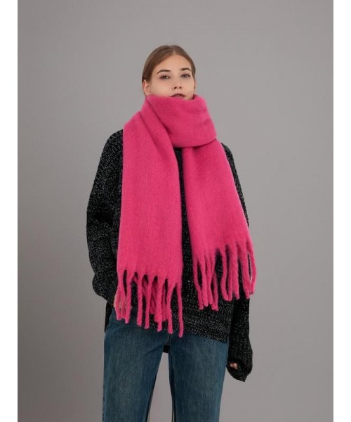 Solid Color Tassel Decor Scarf, Casual Soft Warm Shawl for Women & Men, Fashion Accessories for Daily Wear, Elegant Scarf for Winter