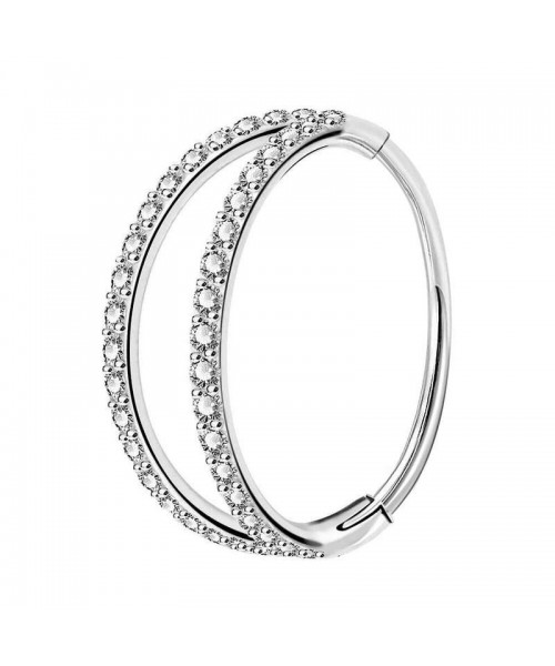 Oufer 20G Double Hoop Hinged Segment Nose Ring 316L Stainless Steel Oufer 20G Double Hoop Hinged Segment Nose Ring 316L Stainless Steel