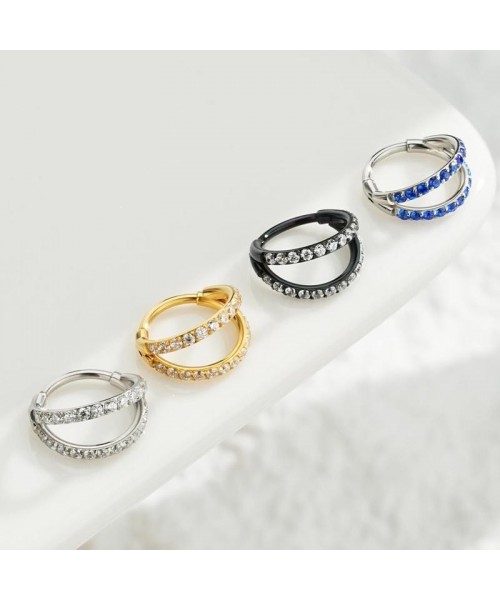 Oufer 20G Double Hoop Hinged Segment Nose Ring 316L Stainless Steel Oufer 20G Double Hoop Hinged Segment Nose Ring 316L Stainless Steel