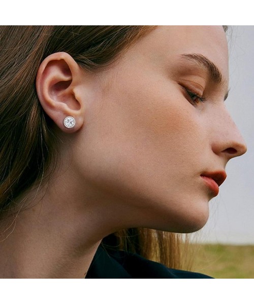 Cubic Zirconia Stud Earrings | Hypoallergenic Sterling Silver Post Earrings | Big Brilliant Stud Earrings for Women Men Cubic Zirconia Stud Earrings | Hypoallergenic Sterling Silver Post Earrings | Big Brilliant Stud Earrings for Women Men