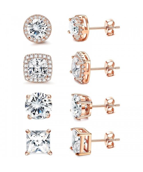 Cubic Zirconia Stud Earrings | Hypoallergenic Sterling Silver Post Earrings | Big Brilliant Stud Earrings for Women Men Cubic Zirconia Stud Earrings | Hypoallergenic Sterling Silver Post Earrings | Big Brilliant Stud Earrings for Women Men
