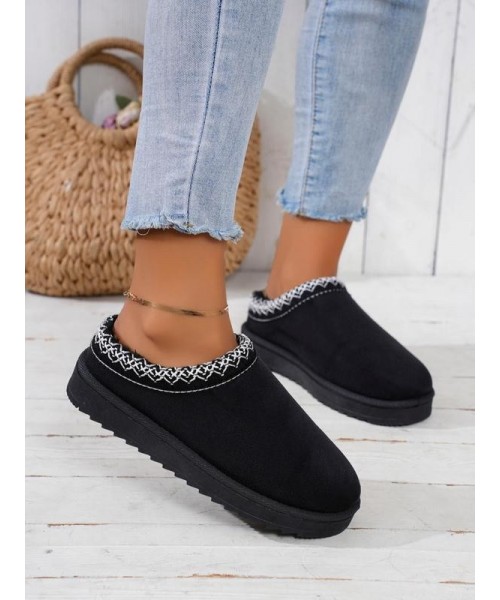 Women's Solid Color Plush Lining Slippers, Casual Soft Comfortable Home Slippers, Warm Slippers for Indoor & Outdoor Use for Fall & Winter Women's Solid Color Plush Lining Slippers, Casual Soft Comfortable Home Slippers, Warm Slippers for Indoor & Outdoor Use for Fall & Winter