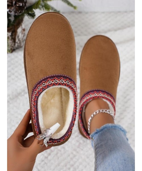 Women's Solid Color Plush Lining Slippers, Casual Soft Comfortable Home Slippers, Warm Slippers for Indoor & Outdoor Use for Fall & Winter Women's Solid Color Plush Lining Slippers, Casual Soft Comfortable Home Slippers, Warm Slippers for Indoor & Outdoor Use for Fall & Winter