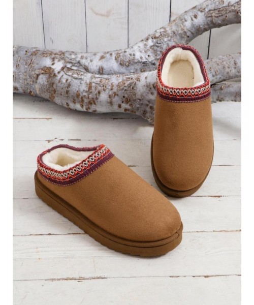 Women's Solid Color Plush Lining Slippers, Casual Soft Comfortable Home Slippers, Warm Slippers for Indoor & Outdoor Use for Fall & Winter Women's Solid Color Plush Lining Slippers, Casual Soft Comfortable Home Slippers, Warm Slippers for Indoor & Outdoor Use for Fall & Winter
