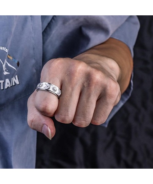 Moon Star Sun Stainless Steel Spinner Ring for Black Friday Specials Size 4-13 Moon Star Sun Stainless Steel Spinner Ring for Black Friday Specials Size 4-13