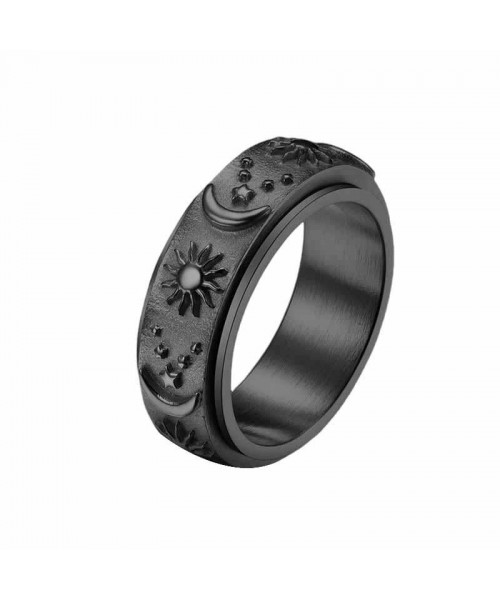 Moon Star Sun Stainless Steel Spinner Ring for Black Friday Specials Size 4-13 Moon Star Sun Stainless Steel Spinner Ring for Black Friday Specials Size 4-13