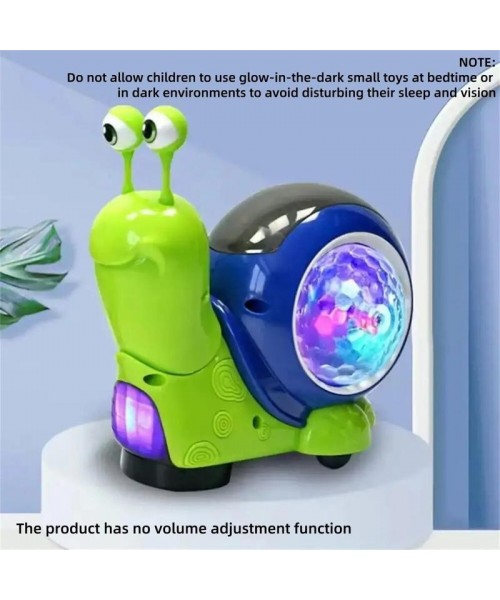 Crawling Snail Design Music Toys, Electric Snail Toy, Cute Electronic Animal Crawl Toy, Toys with Built-in LED Light, Interactive Learning Toy