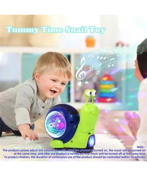 Crawling Snail Design Music Toys, Electric Snail Toy, Cute Electronic Animal Crawl Toy, Toys with Built-in LED Light, Interactive Learning Toy