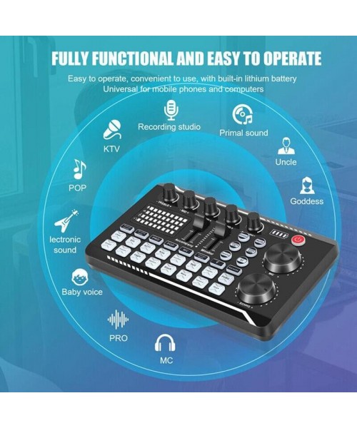 Live Sound Card with DJ Mixer Effects & Voice Changer,&nbsp;Multi-Application Podcast Production Studio Equipment, Sound Card&nbsp;for Streaming Podcasting Gaming