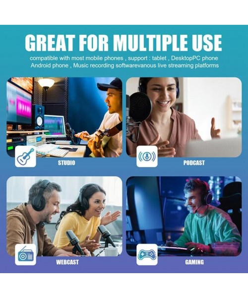 Live Sound Card with DJ Mixer Effects & Voice Changer,&nbsp;Multi-Application Podcast Production Studio Equipment, Sound Card&nbsp;for Streaming Podcasting Gaming