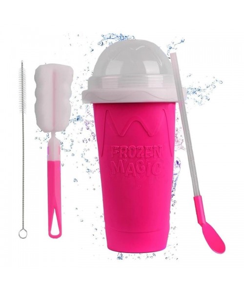 Slushy Cup Slushie Maker for any drink Portable and Double Layer Slushie Maker Cup for DIY Drinks Milk Shake Kitchen Reusable Straw Mug Utensils Spoon Slushy Cup Slushie Maker for any drink Portable and Double Layer Slushie Maker Cup for DIY Drinks Milk Shake Kitchen Reusable Straw Mug Utensils Spoon