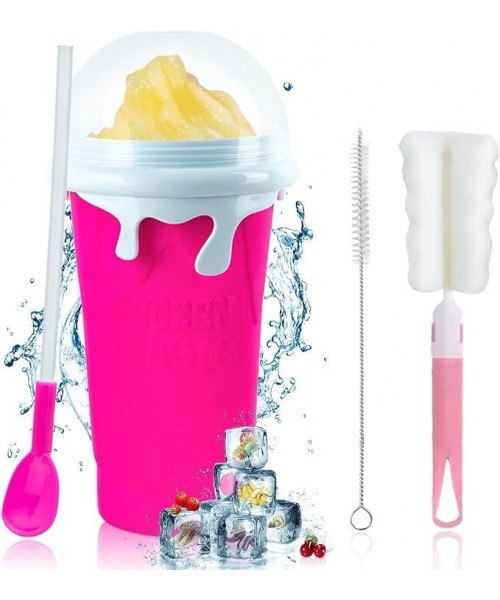 Slushy Cup Slushie Maker for any drink Portable and Double Layer Slushie Maker Cup for DIY Drinks Milk Shake Kitchen Reusable Straw Mug Utensils Spoon Slushy Cup Slushie Maker for any drink Portable and Double Layer Slushie Maker Cup for DIY Drinks Milk Shake Kitchen Reusable Straw Mug Utensils Spoon
